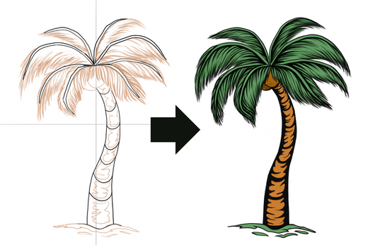 Palm Tree Drawing Made Easy: 10 Simple Steps to Create a Tropical Scene