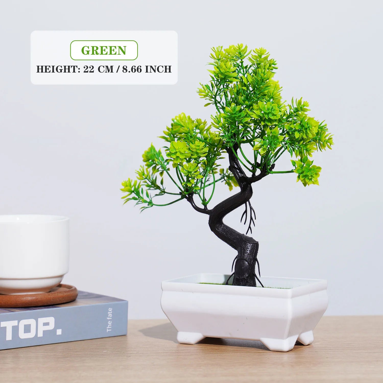 Green Artificial Potted Bonsai Plant