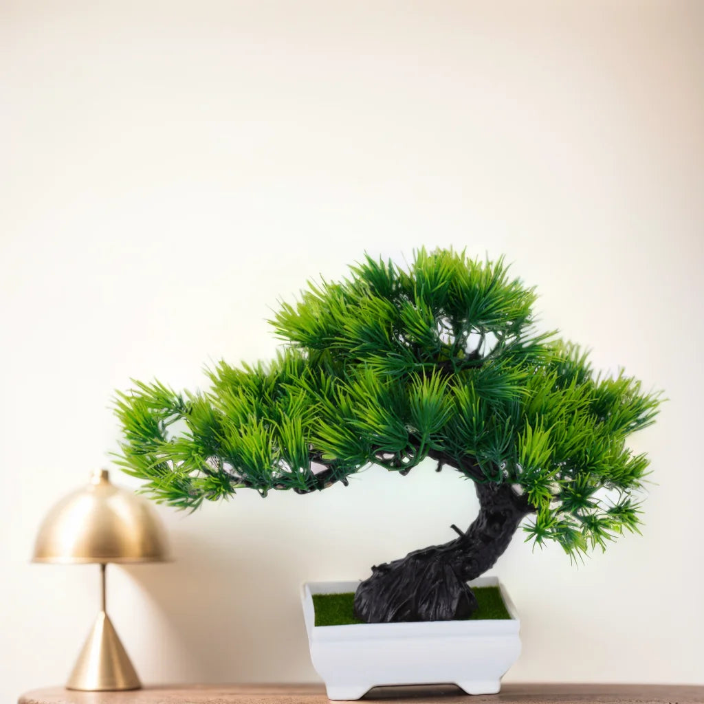 Green Artificial Potted Bonsai Plant