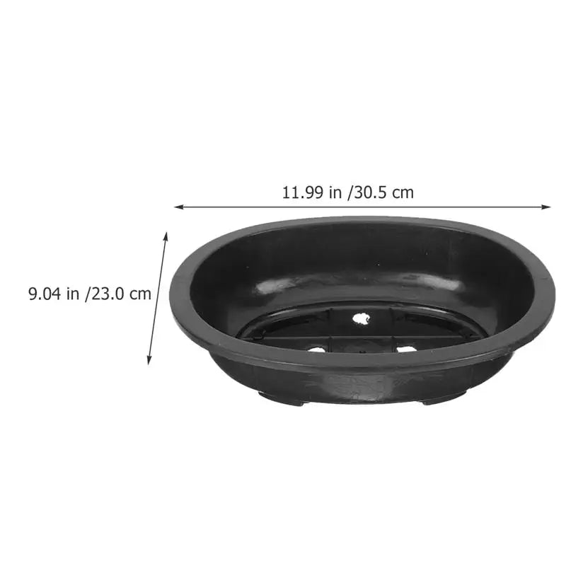 2-Piece Outdoor Oval Bonsai Flowerpot Set