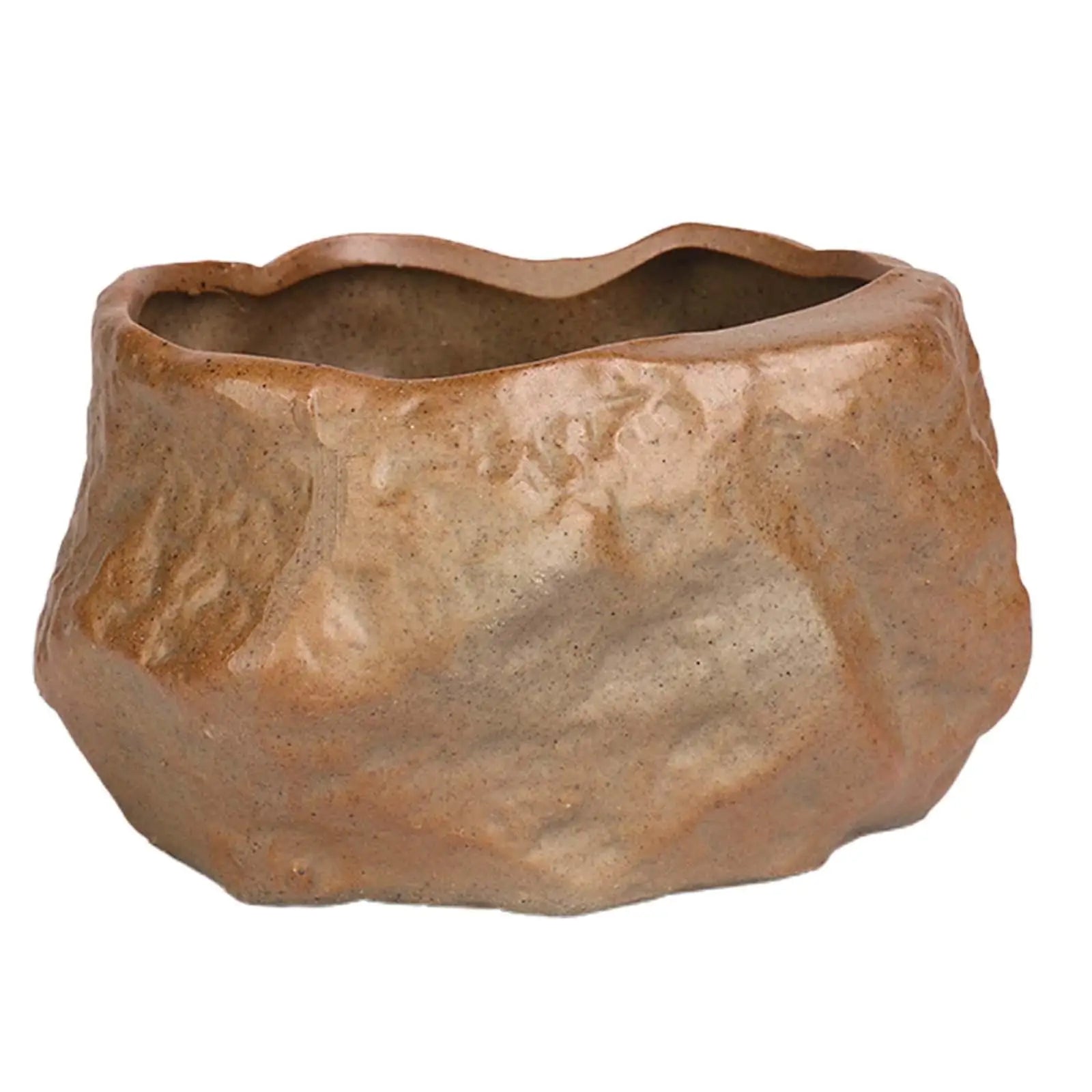 Ceramic Stone Shape Bonsai Pot