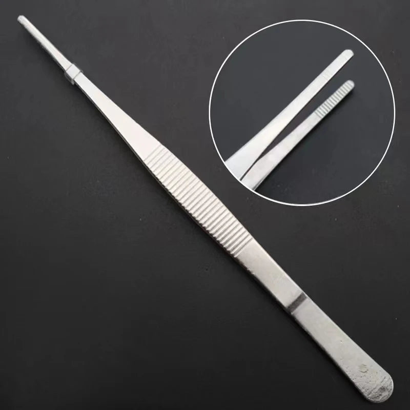 2-Piece Stainless Steel Tweezers Set