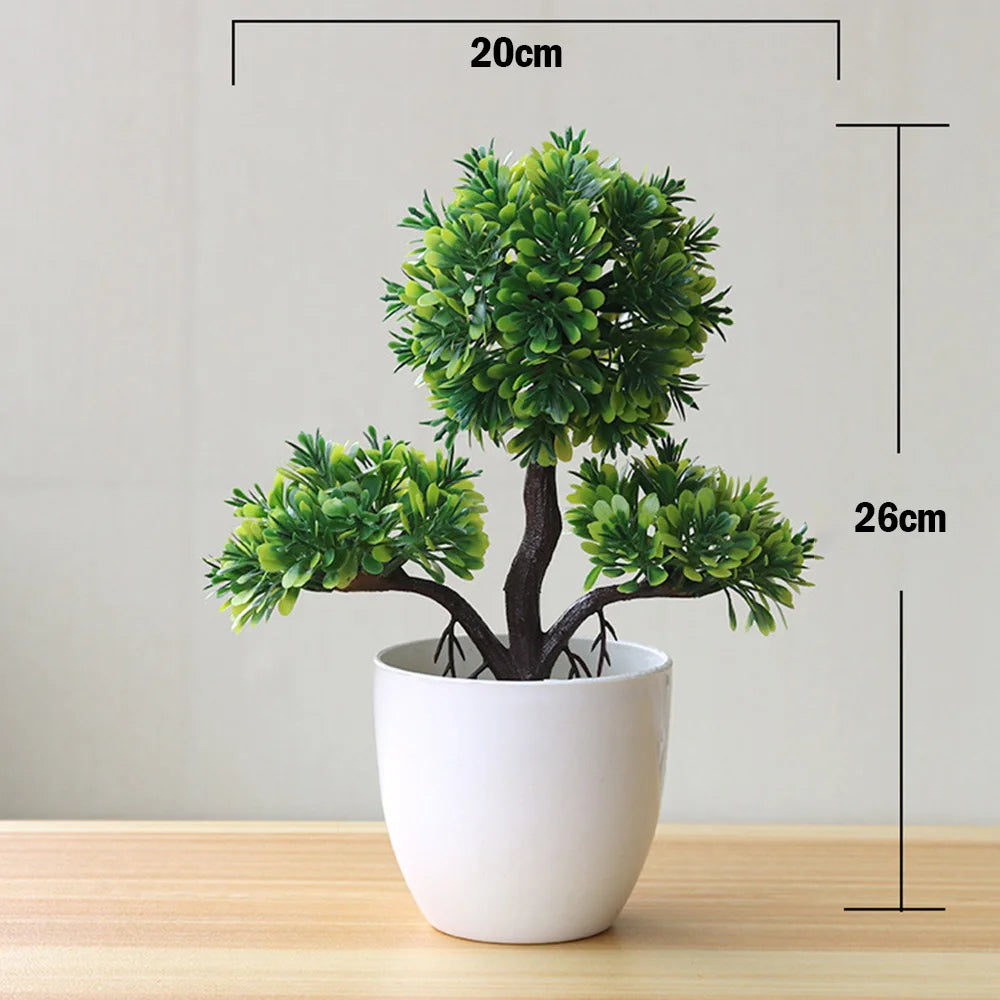 Green Artificial Potted Bonsai Plant