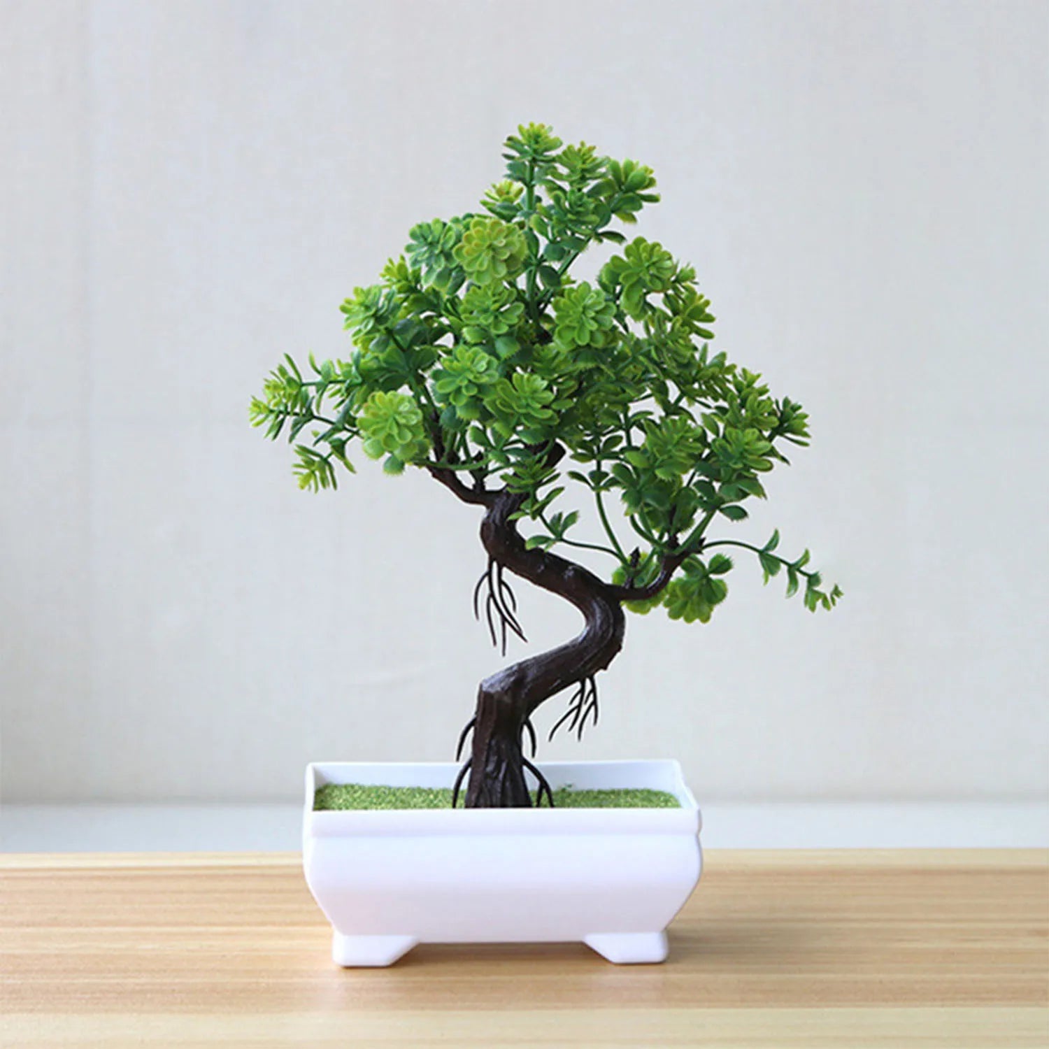 Green Artificial Potted Bonsai Plant