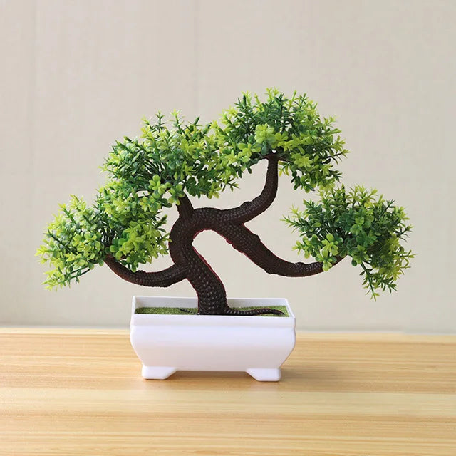 Green Artificial Potted Bonsai Plant