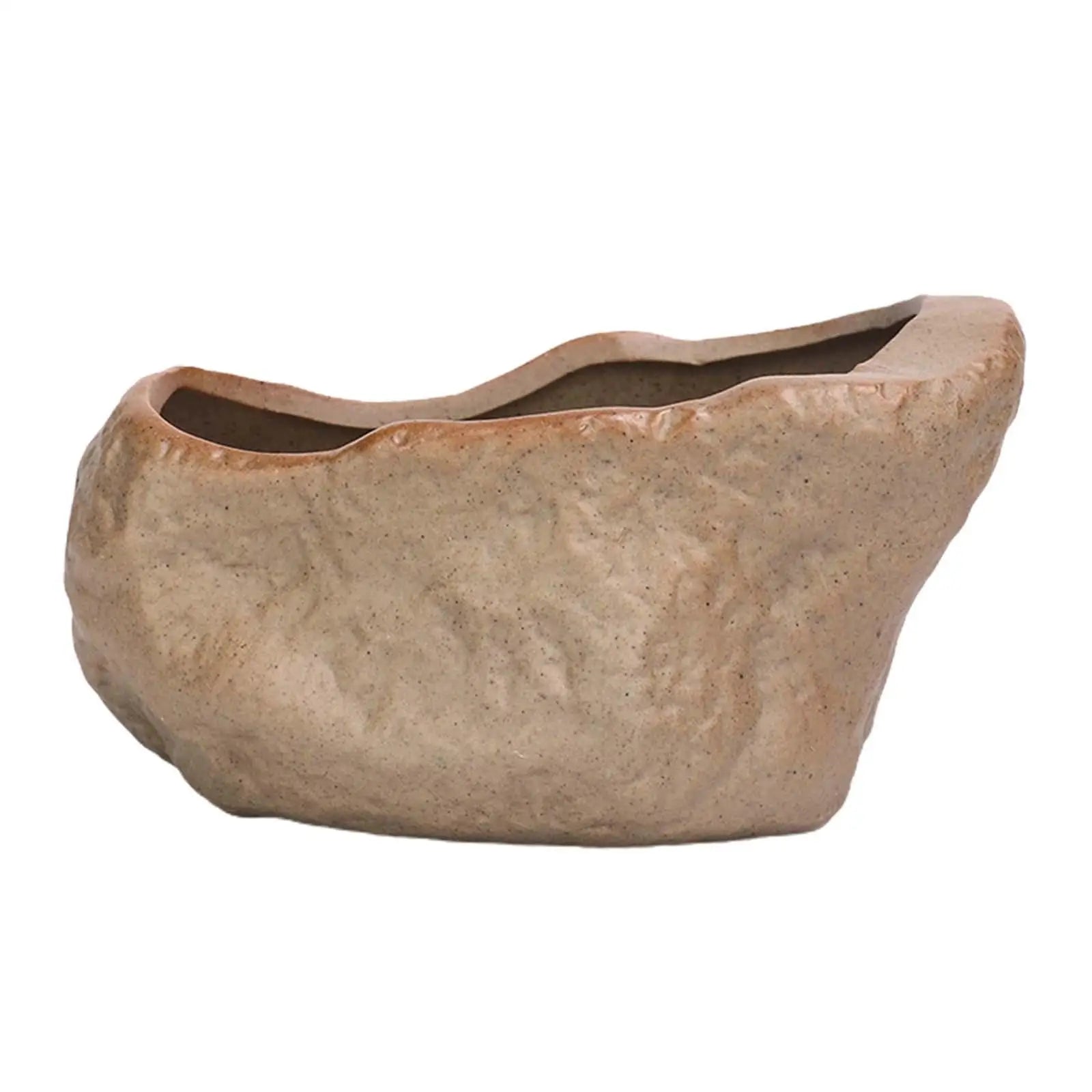 Ceramic Stone Shape Bonsai Pot