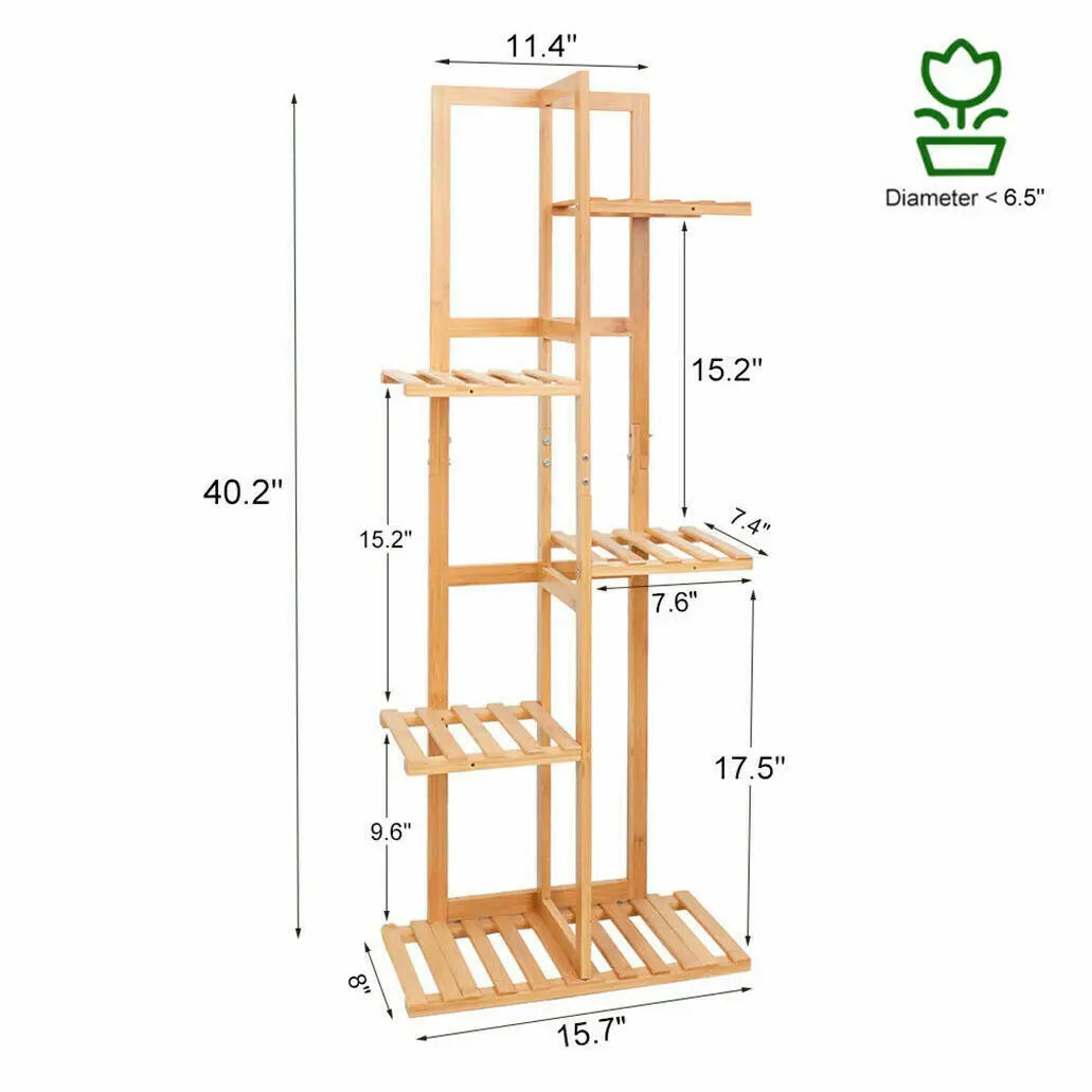 Bamboo Plant Stand Shelf