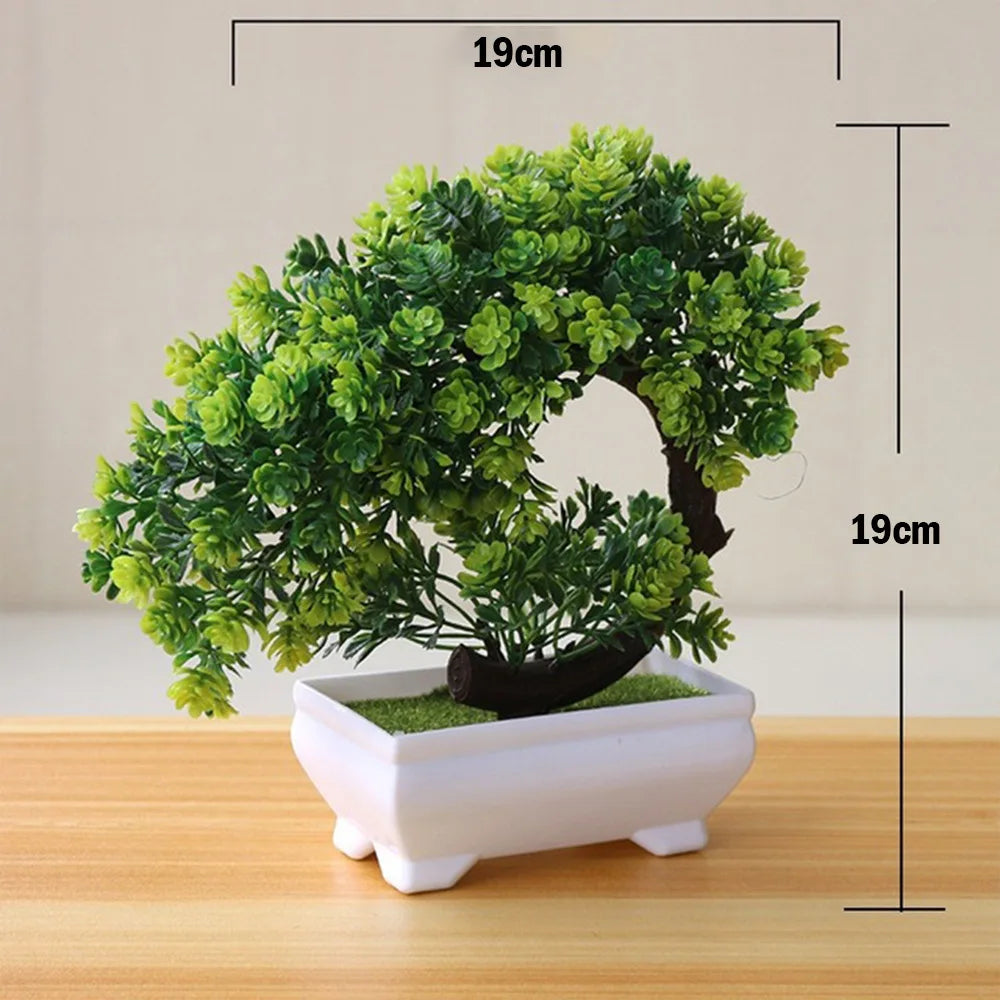 Green Artificial Potted Bonsai Plant