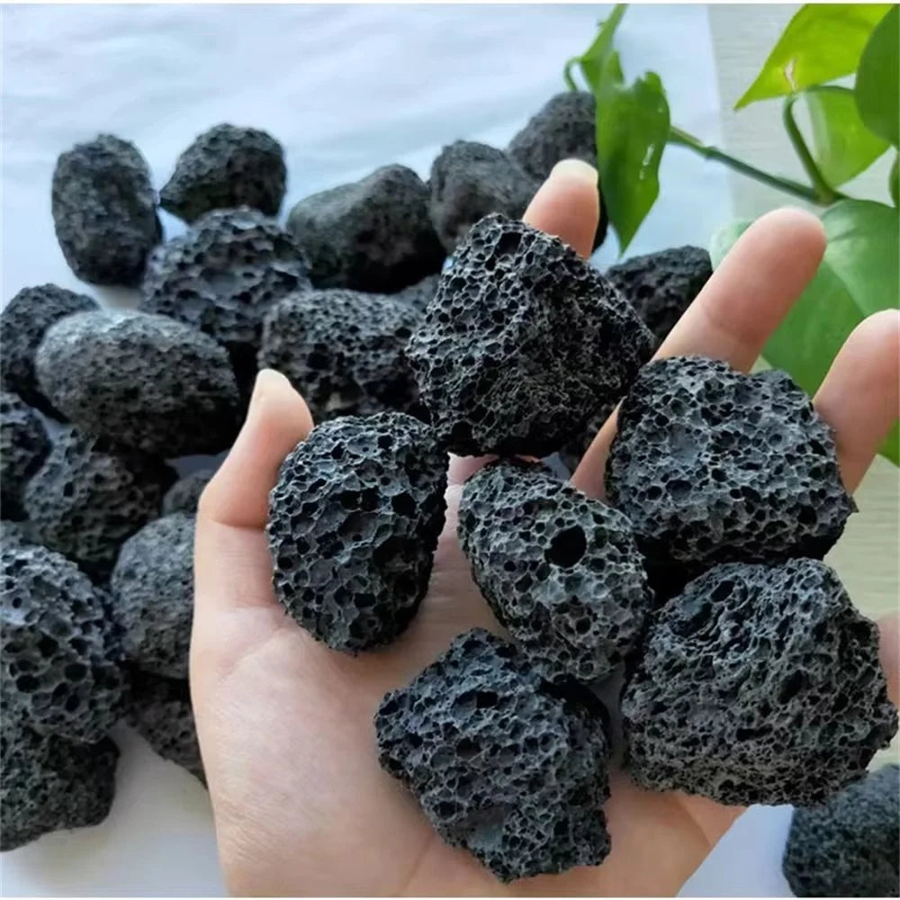 Natural Porous Black Volcanic Stone